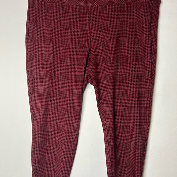 Torrid Red Leggings with Ribbed Texture and Elastic Waistband - Picture 2 of 7